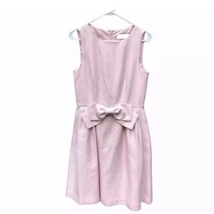Tarhari-Levine Light Pink Sleeveless Dress Bow Back Zip Pockets